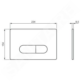 Ideal Standard Oleas - Plaque de déclenchement Oleas M1, SmartFlush, blanc R0117AC