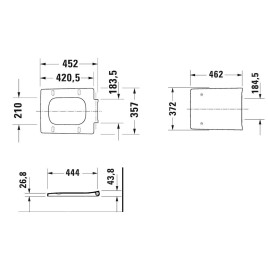 Duravit Viu - Abattant WC avec SoftClose, blanc alpin 0021190000