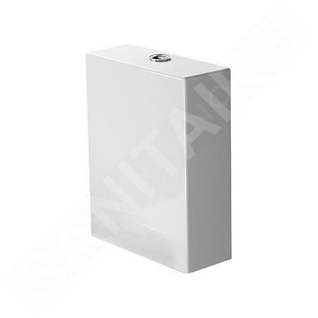 Duravit Starck 2 - Réservoir de chasse d’eau, 370 mm x 145 mm, blanc - réservoir, raccordement à gauche, chasse d’eau de 6 l