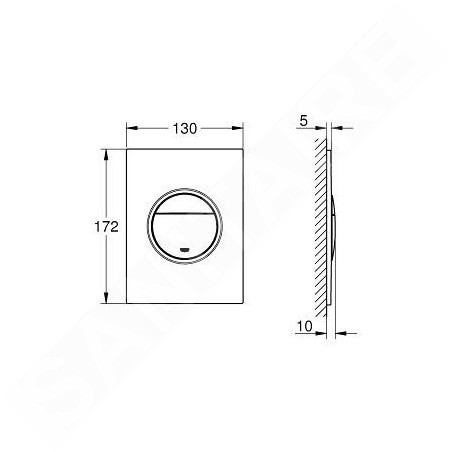 Grohe Nova Cosmopolitan S - Plaque de déclenchement, supersteel 37601DC0