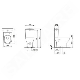 Laufen Lua - WC cuvette à poser, Rimless, vidage au fond, LCC, blanc H8240870000001
