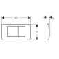 Geberit Twinline30 - Plaque de déclenchement, easy to clean, chrome mat 115.899.JQ.1