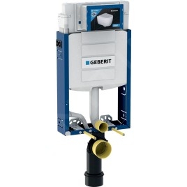 Geberit Kombifix - Set de bâti-support, cuvette Oudee et abattant softclose, plaque de déclenchement Sigma20, blanc/chrome