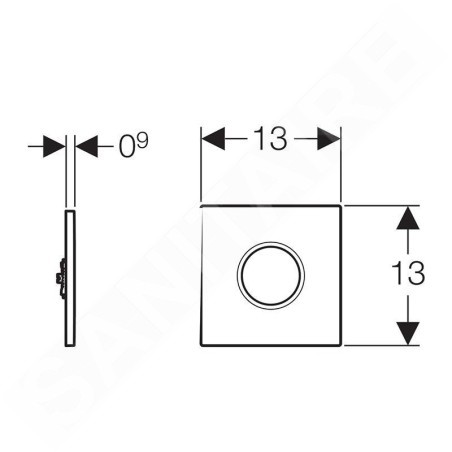 Geberit Systèmes de chasse d’eau - Commande de WC à déclenchement électronique du rinçage, type 01, alimentation sur secteur,