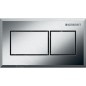 Geberit Systèmes de chasse d’eau - Déclenchement à distance pneumatique, pour rinçage double touche, chrome brossé 116.051.GH.1