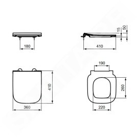 Ideal Standard i.Life S - Abattant de WC, blanc T532801