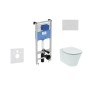 Ideal Standard ProSys - Ensemble pour WC suspendu, cuvette et abattant Connect Air, Plaque de déclenchement Oleas M2,