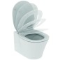 Ideal Standard ProSys - Ensemble pour WC suspendu, cuvette et abattant Connect Air, Plaque de déclenchement Oleas M2,