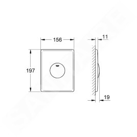 Grohe Skate - Plaque de déclenchement, blanc alpin 37547SH0