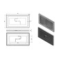 Sapho Luminar - Miroir dans un cadre 900x500 mm, avec éclairage LED, chrome NL559 Sapho Luminar - Miroir dans un cadre 900x500 mm, avec éclairage LED, chrome NL559