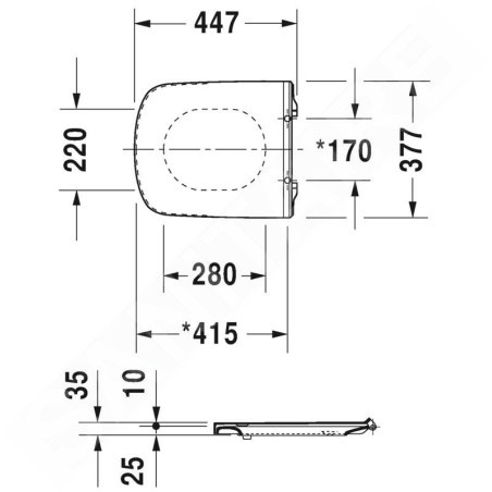 Duravit DuraStyle - Abattant de toilette Vital, blanc 0020610000