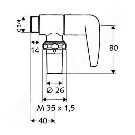 Schell Schellomat - Robinet de rinçage pour WC, chrome 027020699