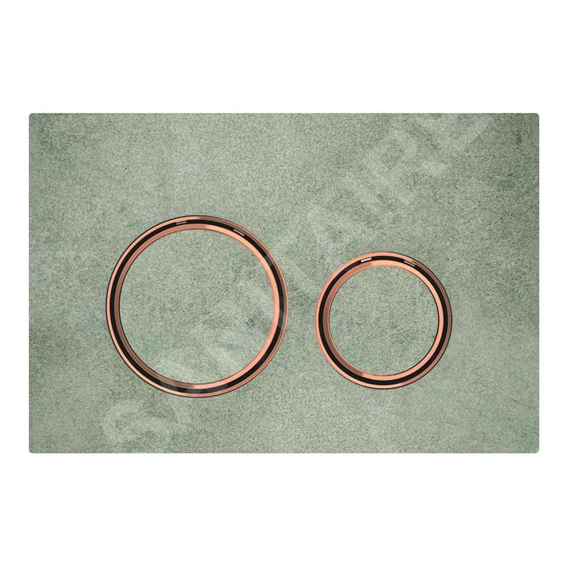 Geberit Sigma21 - Plaque de déclenchement 2 touches, décor béton / or rouge 115.650.JV.1