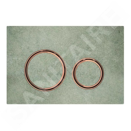 Geberit Sigma21 - Plaque de déclenchement 2 touches, décor béton / or rouge 115.650.JV.1