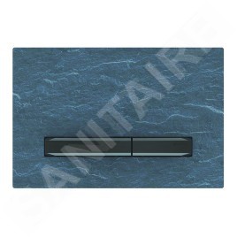 Geberit Sigma50 - Plaque de déclenchement 2 touches, ardoise Mustang / chromé noir 115.671.JM.2