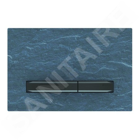 Geberit Sigma50 - Plaque de déclenchement 2 touches, ardoise Mustang / chromé noir 115.671.JM.2