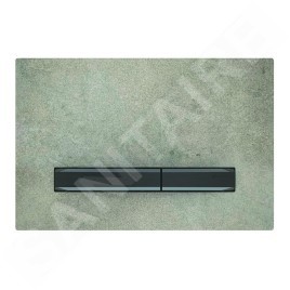 Geberit Sigma50 - Plaque de déclenchement 2 touches, décor béton / chromé noir 115.671.JV.2