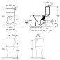 Villeroy & Boch ViCare - cuvette de WC pour personnes à mobilité réduite, coude Vario, DirectFlush, blanc alpin 4620R001 Villeroy & Boch ViCare - cuvette de WC pour personnes à mobilité réduite, coude Vario, DirectFlush, blanc alpin 4620R001