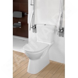 Villeroy & Boch ViCare - cuvette de WC pour personnes à mobilité réduite, coude Vario, DirectFlush, blanc alpin 4620R001
