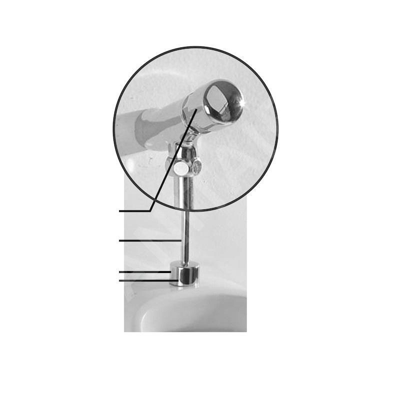 Jika Accessoires - Mitigeur de chasse d'eau pour urinoirs, avec minuterie, chromé H8948040000001