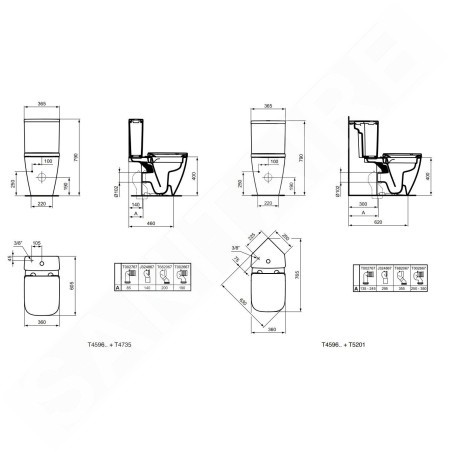 Ideal Standard i.Life S - Cuvette à poser, RimLS+, blanc T459601
