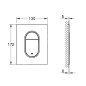 Grohe Arena Cosmopolitan S - Plaque de déclenchement, Warm Sunset brossé 37624DL0 Grohe Arena Cosmopolitan S - Plaque de déclenchement, Warm Sunset brossé 37624DL0