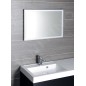 Sapho Luminar - Miroir en cadre avec éclairage LED, 700x500 mm, chrome NL556
