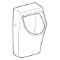 Geberit Smyle - Urinoir, arrivée arrière, blanc 500.254.01.1 Geberit Smyle - Urinoir, arrivée arrière, blanc 500.254.01.1
