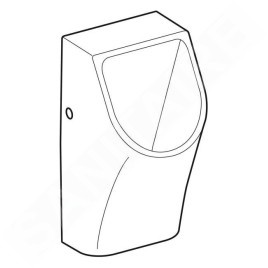 Geberit Smyle - Urinoir, anhydre, blanc 500.255.01.1