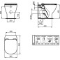 Ideal Standard Tesi - WC à poser, évacuation basse, AquaBlade, noir T0077V3 Ideal Standard Tesi - WC à poser, évacuation basse, AquaBlade, noir T0077V3