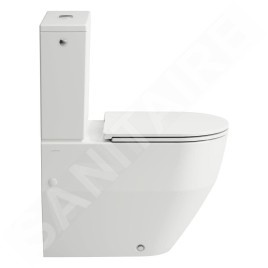 Laufen Pro - Ensemble complet de WC sur pied combiné, évacuation arrière/inférieur, SoftClose, blanc H8679530009701