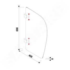 Jika Split - Paroi de séparation pour urinoir, blanc H44J6010000001