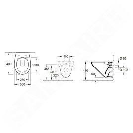 Villeroy & Boch O.novo - WC suspendu, DirectFlush, blanc alpin 7667R001