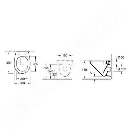 Villeroy & Boch O.novo - WC suspendu, DirectFlush, blanc alpin 7667R001
