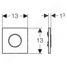 Geberit Systèmes de chasse d’eau - Commande de WC à déclenchement électronique du rinçage, type 10, alimentation sur secteur,