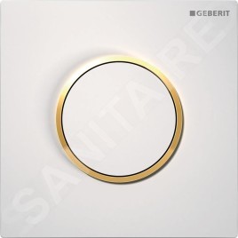 Geberit Systèmes de chasse d’eau - Commande pneumatique pour urinoir, type  10, blanc / or 116.015.KK.1