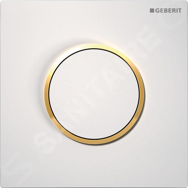 Geberit Systèmes de chasse d’eau - Commande pneumatique pour urinoir, type  10, blanc / or 116.015.KK.1