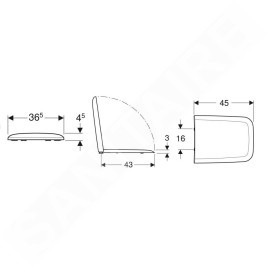 Geberit iCon - Abattant de WC, softclose, blanc 500.837.01.1