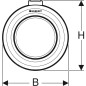 Geberit Systèmes de chasse d’eau - Déclenchement à distance type 01, pneumatique, pour rinçage simple touche, blanc alpin