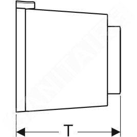 Geberit Systèmes de chasse d’eau - Déclenchement à distance type 01, pneumatique, pour rinçage simple touche, blanc alpin