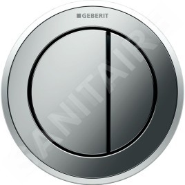 Geberit Systèmes de chasse d’eau - Déclenchement à distance type 10, pneumatique, pour rinçage double touche, chrome brossé /