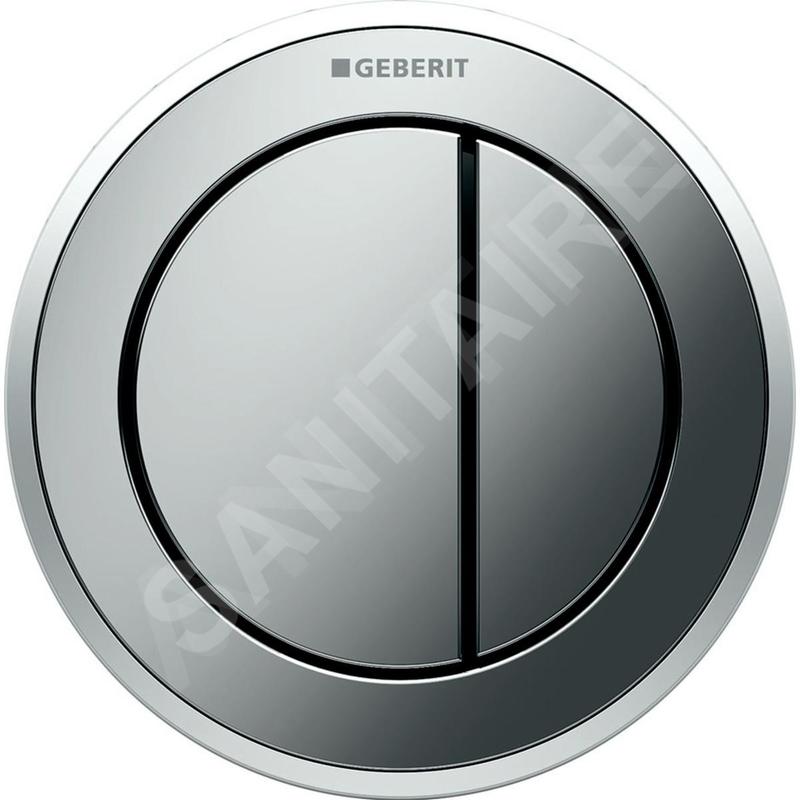 Geberit Systèmes de chasse d’eau - Déclenchement à distance type 10, pneumatique, pour rinçage double touche, chrome brossé /