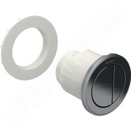 Geberit Systèmes de chasse d’eau - Déclenchement à distance type 10, pneumatique, pour rinçage double touche, chrome brossé /