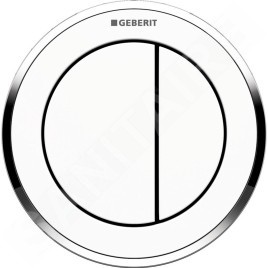 Geberit Systèmes de chasse d’eau - Déclenchement à distance type 10, pneumatique, pour rinçage double touche, blanc / chrome