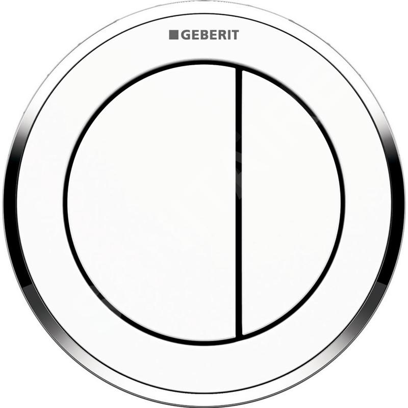 Geberit Systèmes de chasse d’eau - Déclenchement à distance type 10, pneumatique, pour rinçage double touche, blanc / chrome