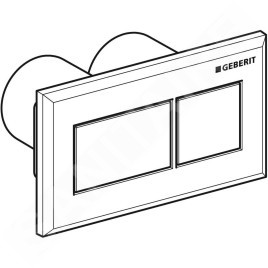 Geberit Systèmes de chasse d’eau - Déclenchement à distance pneumatique, pour réservoir Sigma 8 cm encastré, chrome brillant /