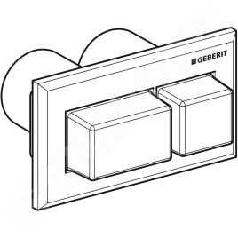 Geberit Systèmes de chasse d’eau - Décelenchement à distance pneumatique, pour réservoir Sigma 8 cm encastré, soulevé
