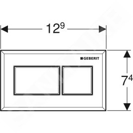 Geberit Systèmes de chasse d’eau - Déclenchement à distance pneumatique, pour rinçage double touche, chrome brillant