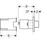 Geberit Systèmes de chasse d’eau - Déclenchement à distance pneumatique, pour rinçage double touche, chrome brillant