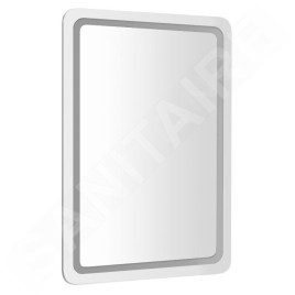 Sapho Nyx - Miroir avec éclairage LED, 500x700 mm, aluminium NY050